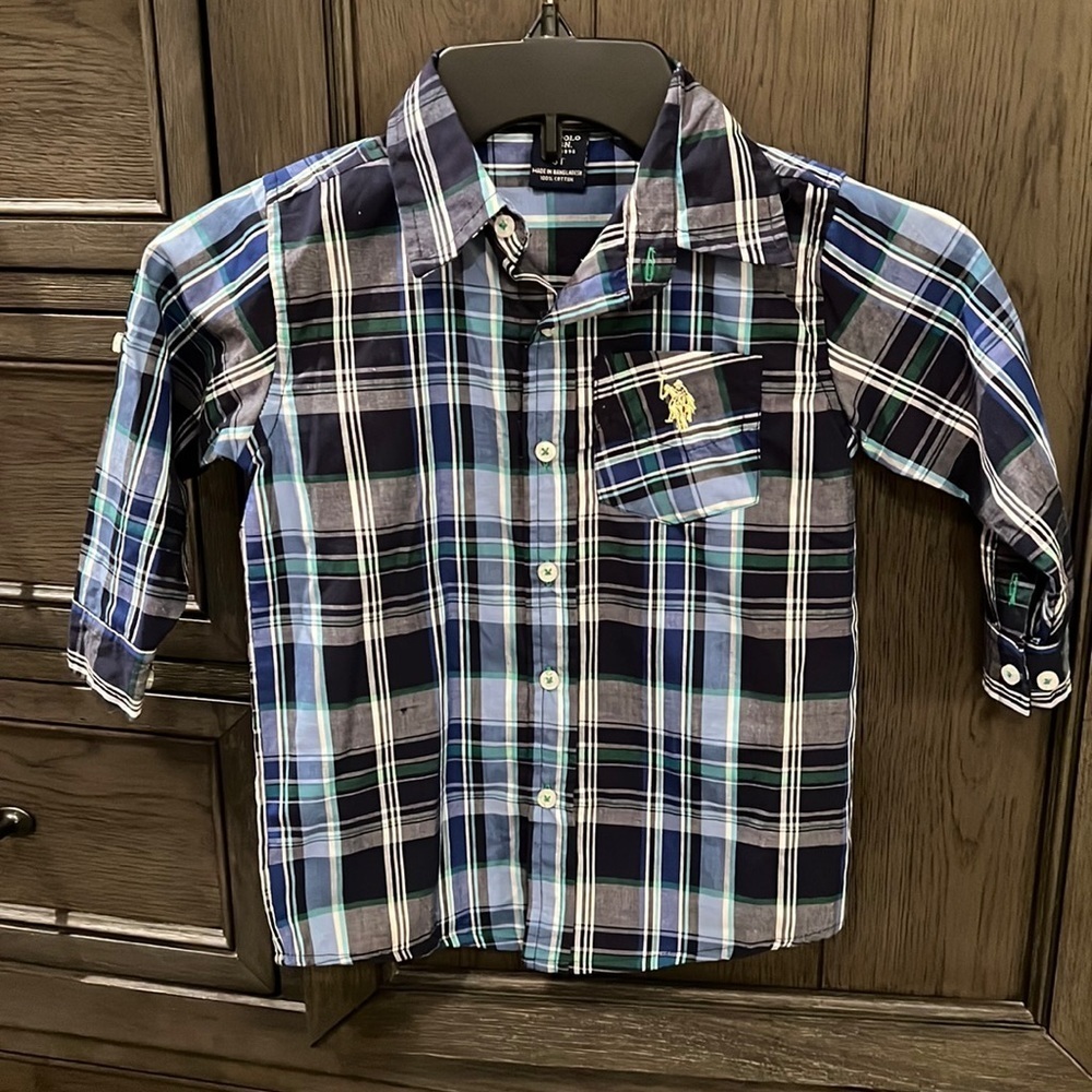 U.S. Polo Assn. button down shirt​​, boys, EUC